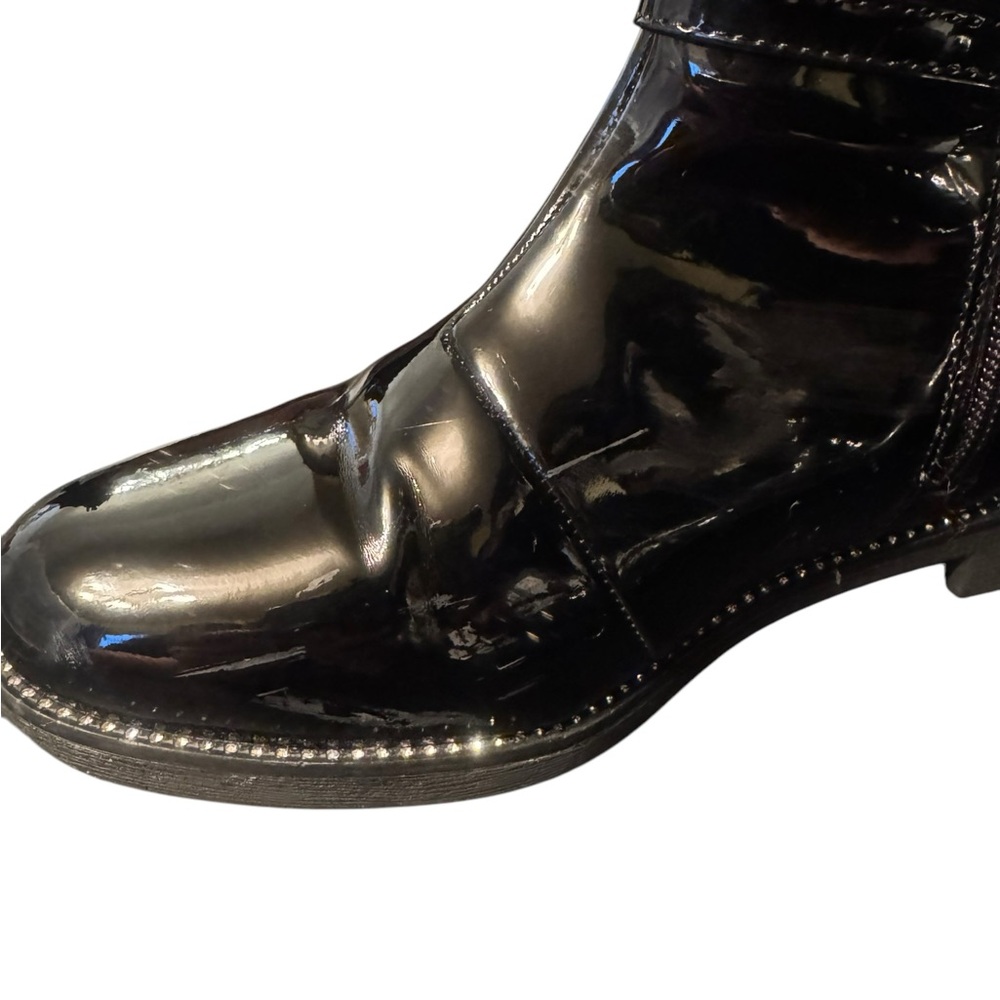 Gymboree Black Patent Leather Girls Boots Size 5 - Picture 4 of 10